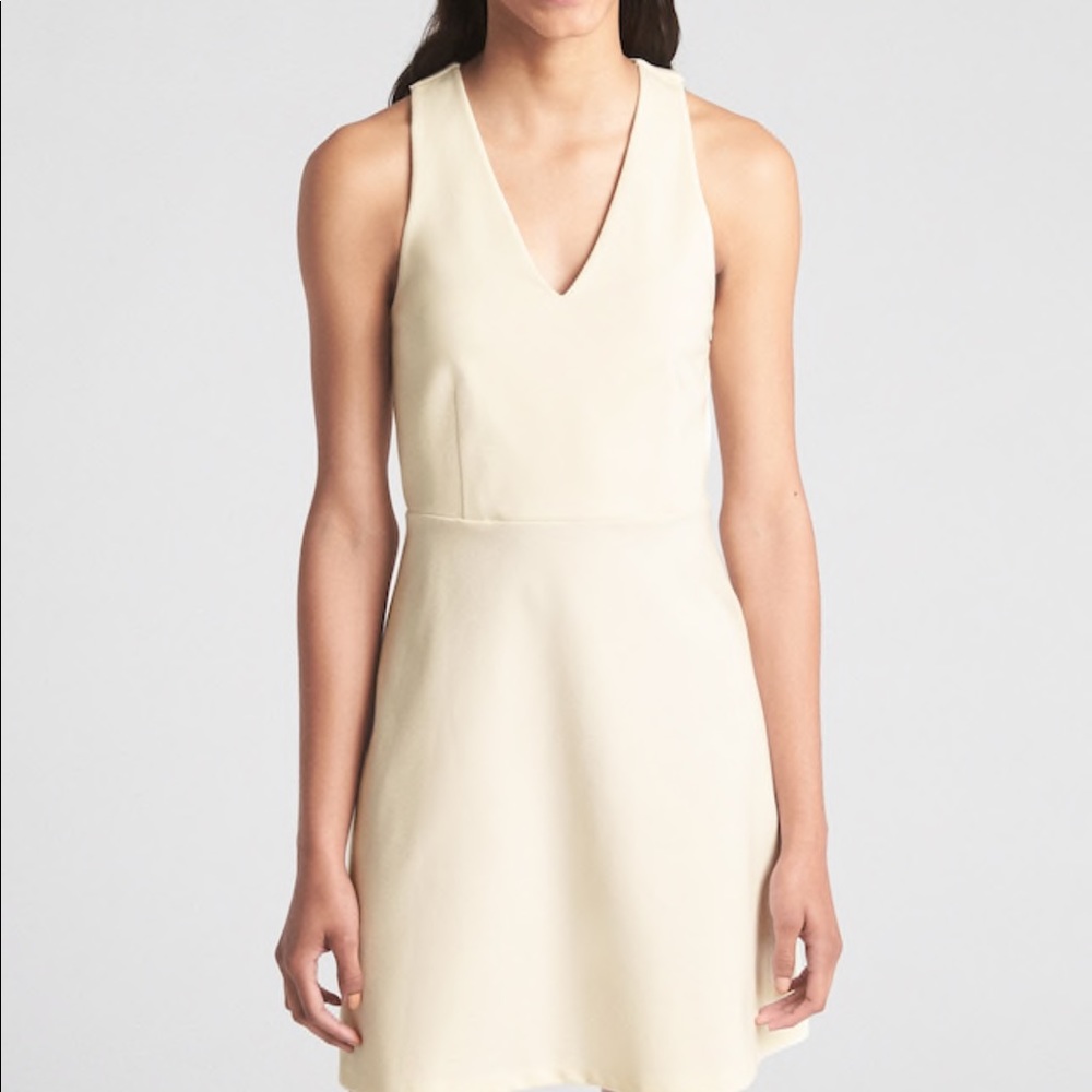NWT-size 4 frost white T-Back Skater Dress